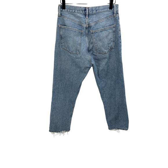 Agolde Women's Blue 90's Pinch Waist High Rise Straight Leg Denim Jeans Size 26 - Picture 5 of 11